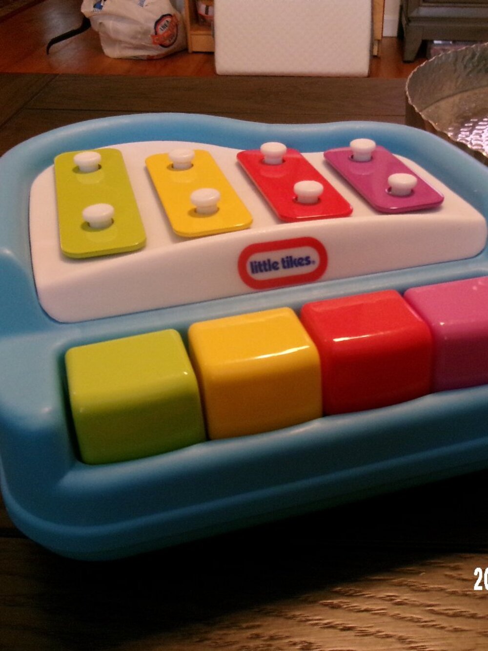 Vintage Little Tikes BLUE Tap A Tune Piano 4 KEYS-Model 1546 Piano Xylophone